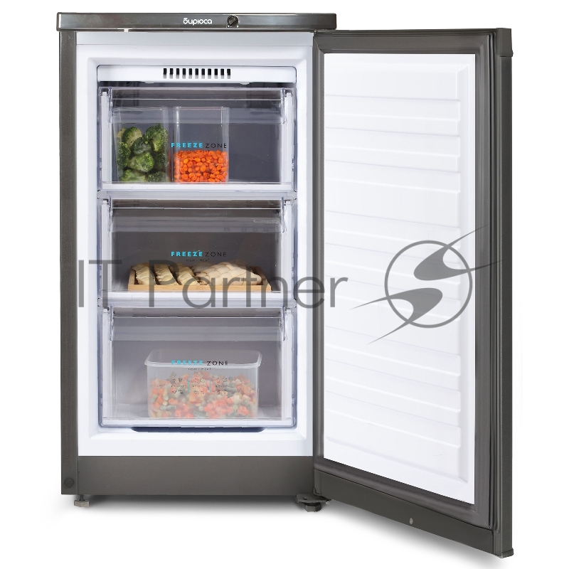 Морозильная камера Бирюса W412 графит, 80л, 3 ящика