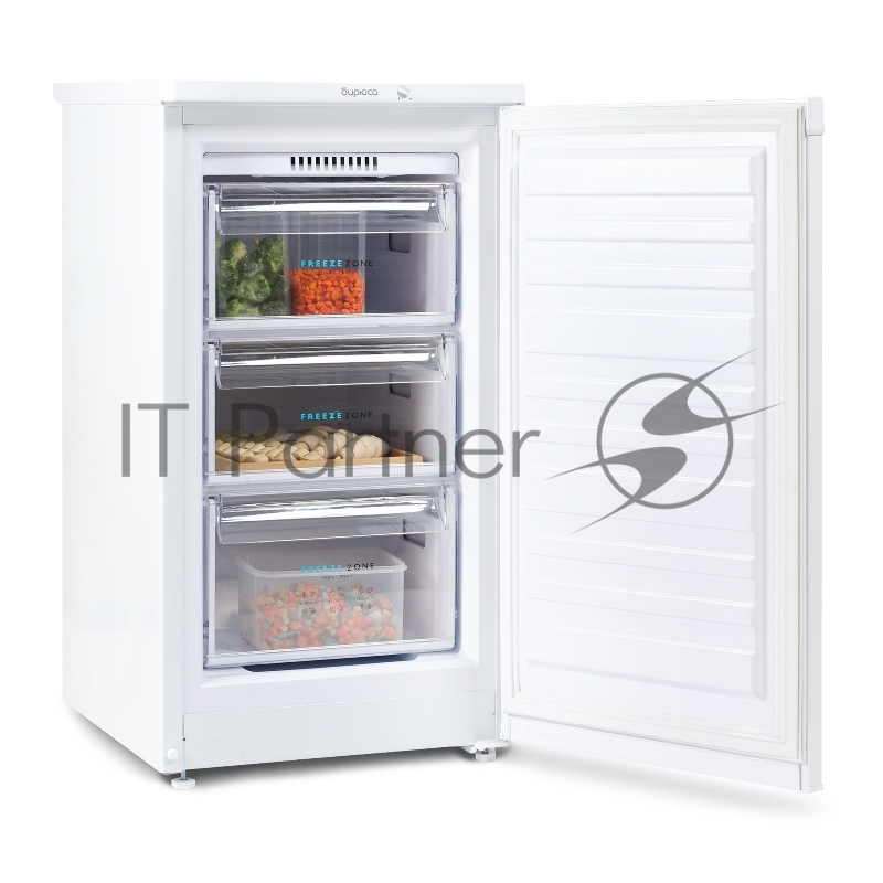 Морозильная камера Бирюса 412 белый, 80л, 3 ящика