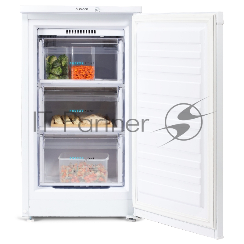 Морозильная камера Бирюса 412 белый, 80л, 3 ящика