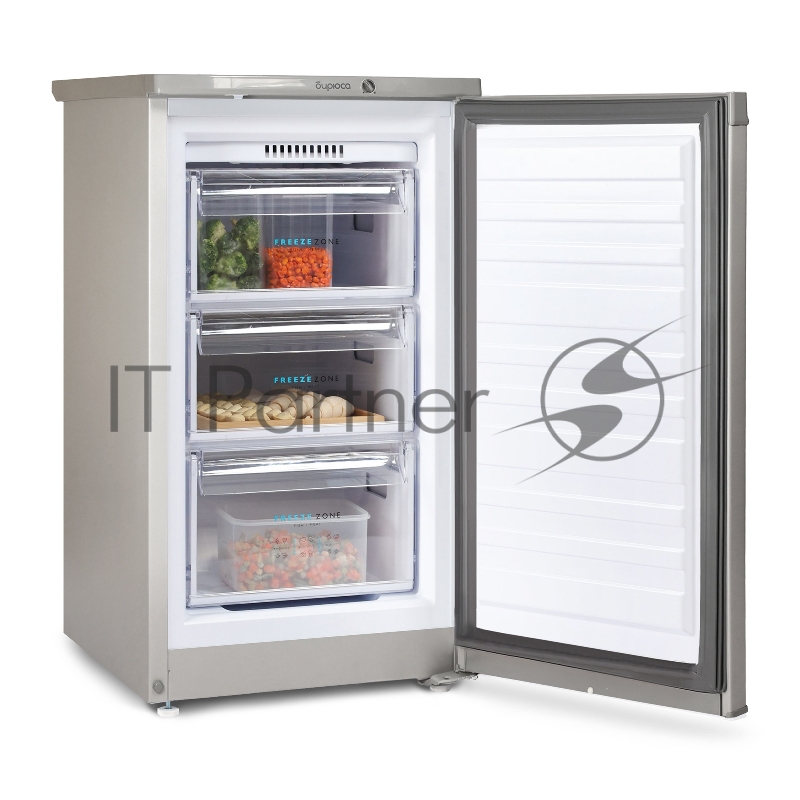 Морозильная камера Бирюса M412 металлик, 80л, 3 ящика