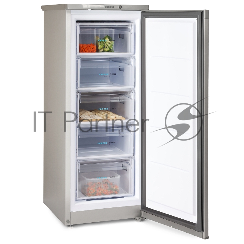 Морозильная камера Бирюса M414 металлик, 130л, 5 ящиков