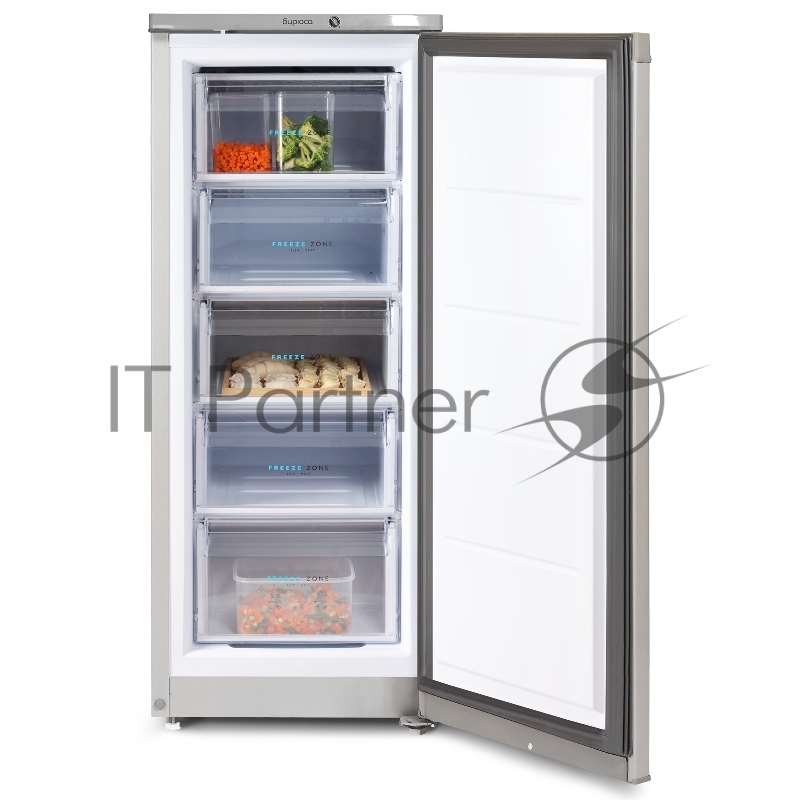 Морозильная камера Бирюса M414 металлик, 130л, 5 ящиков