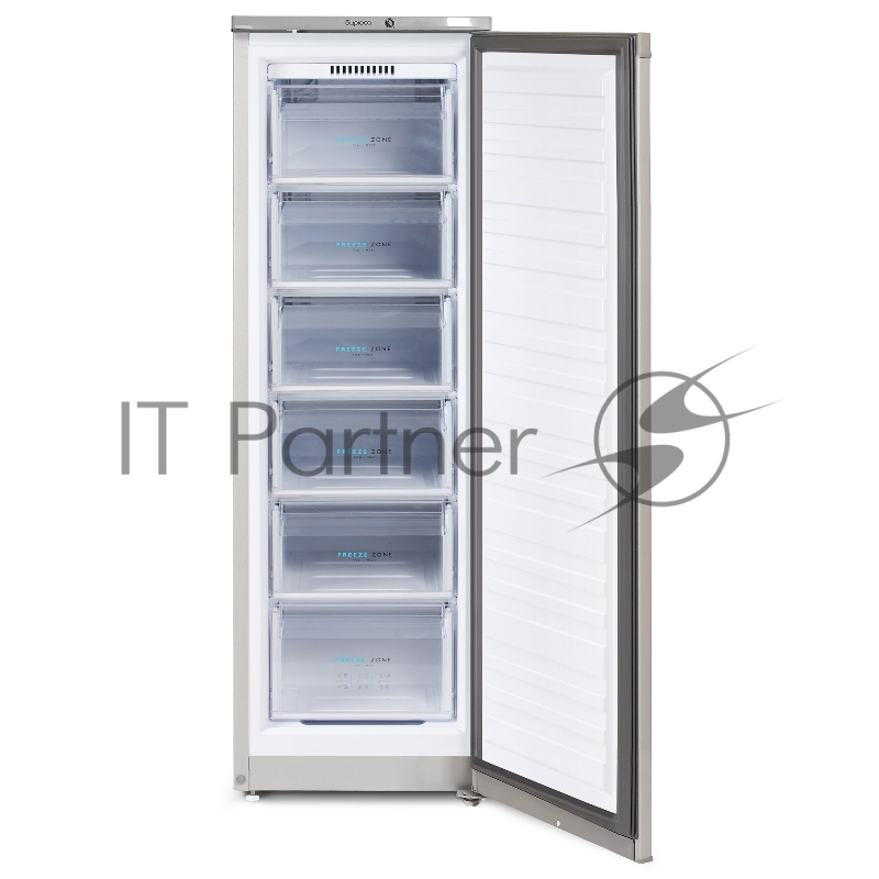 Морозильная камера Бирюса M416 металлик, 175л, 6 ящиков