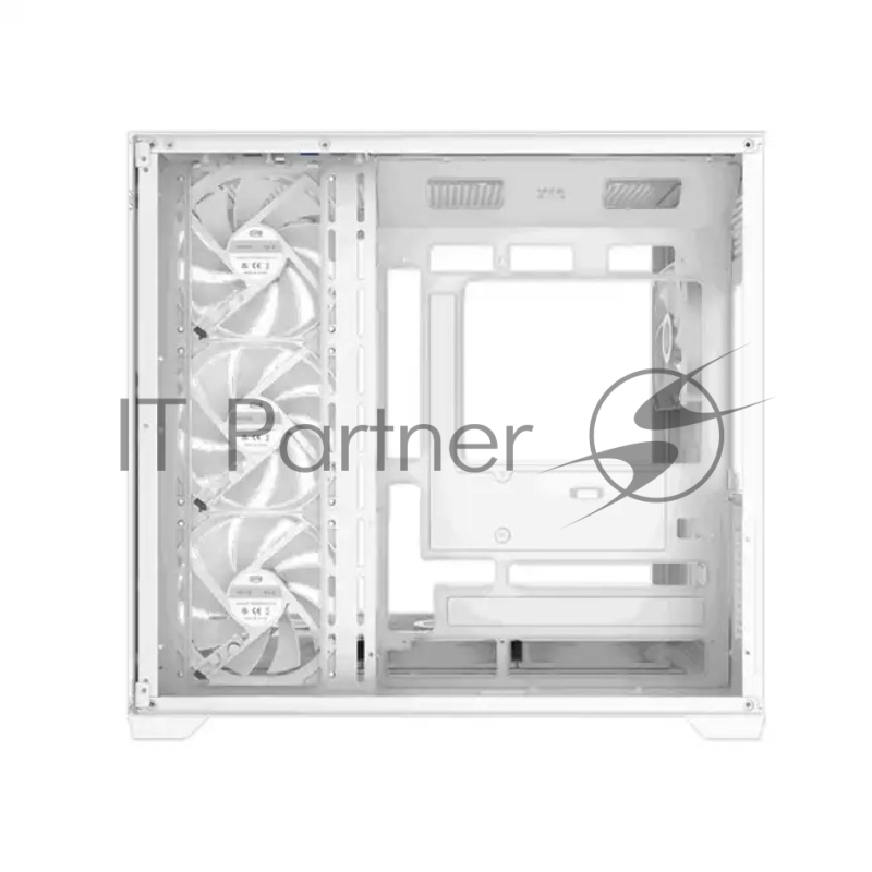 Корпус без блока питания/ Case PCCooler C3T700 ARGB WH, Midi-Tower, TG, 4x120mm ARGB, 1xUSB-A 3.0 + 1xUSB-A 2.0 + 1xUSB-C, ATX, mATX, mITX White