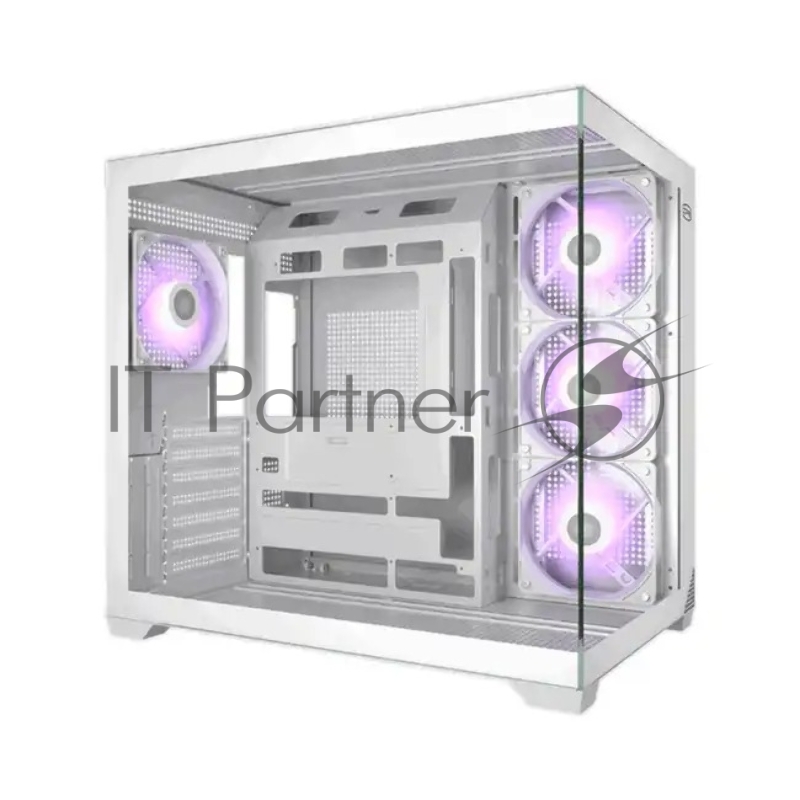 Корпус без блока питания/ Case PCCooler C3T700 ARGB WH, Midi-Tower, TG, 4x120mm ARGB, 1xUSB-A 3.0 + 1xUSB-A 2.0 + 1xUSB-C, ATX, mATX, mITX White