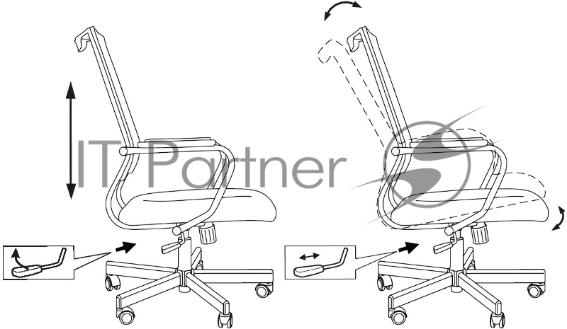 Кресло руководителя Бюрократ CH Balance черный Elastic-102 TW-11 сетка/ткань крестов. металл черный