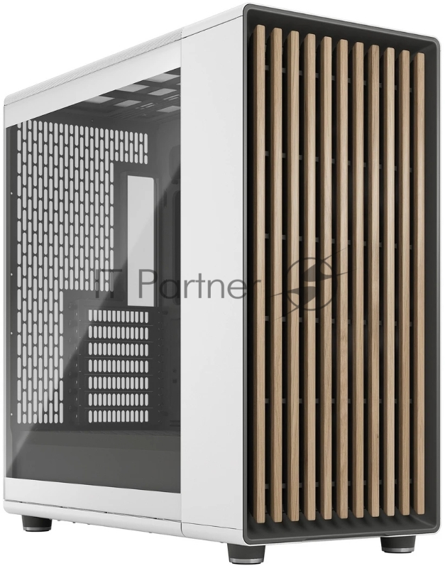 Корпус ПК без блока питания Fractal Design North XL TG Dark Tint, Full-Tower, 3x140mm, 2xUSB-A 3.2 + 1xUSB 3.2 Type-C E-ATX, ATX, mATX, mITX Wood panel, Chalk White