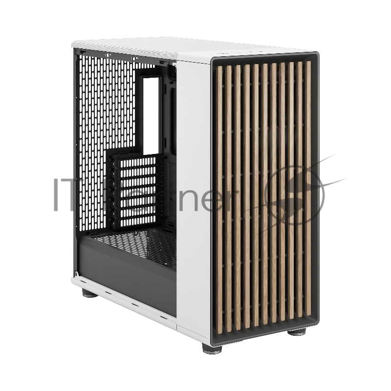 Корпус ПК без блока питания Fractal Design North XL TG Dark Tint, Full-Tower, 3x140mm, 2xUSB-A 3.2 + 1xUSB 3.2 Type-C E-ATX, ATX, mATX, mITX Wood panel, Chalk White