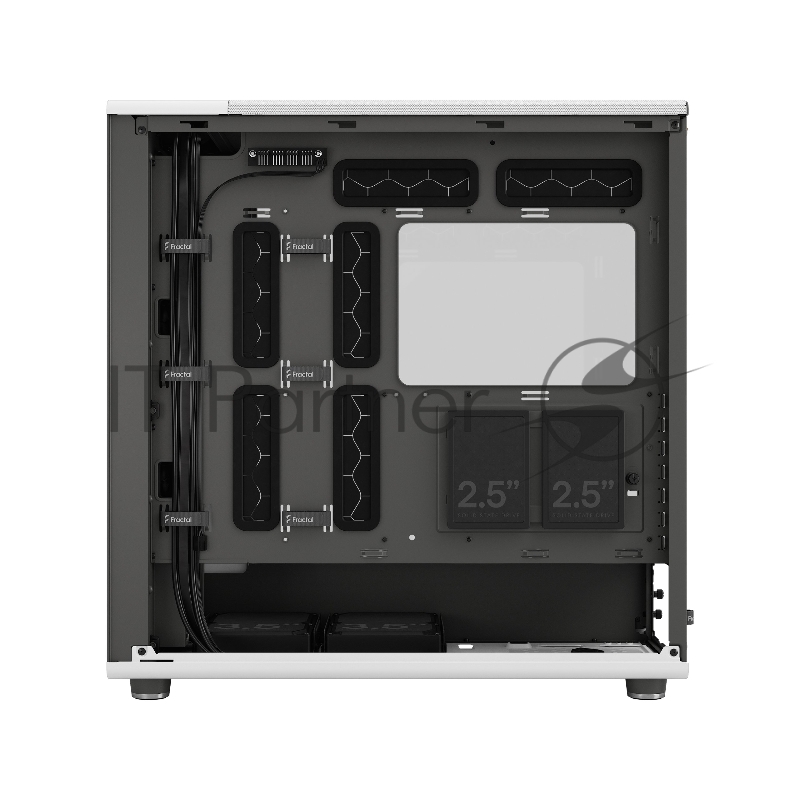 Корпус ПК без блока питания Fractal Design North XL TG Dark Tint, Full-Tower, 3x140mm, 2xUSB-A 3.2 + 1xUSB 3.2 Type-C E-ATX, ATX, mATX, mITX Wood panel, Chalk White