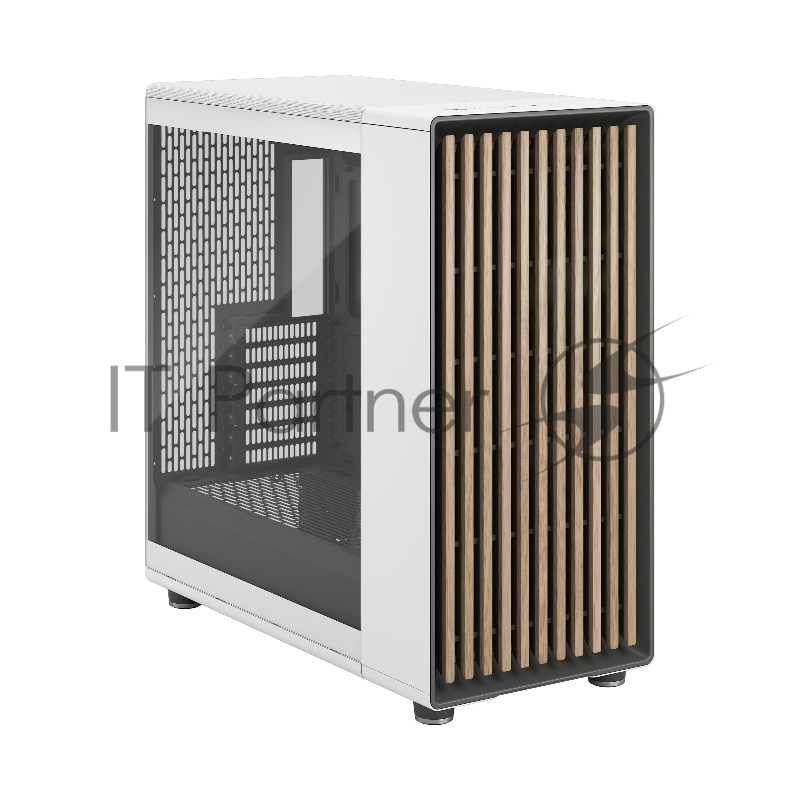 Корпус ПК без блока питания Fractal Design North XL TG Dark Tint, Full-Tower, 3x140mm, 2xUSB-A 3.2 + 1xUSB 3.2 Type-C E-ATX, ATX, mATX, mITX Wood panel, Chalk White