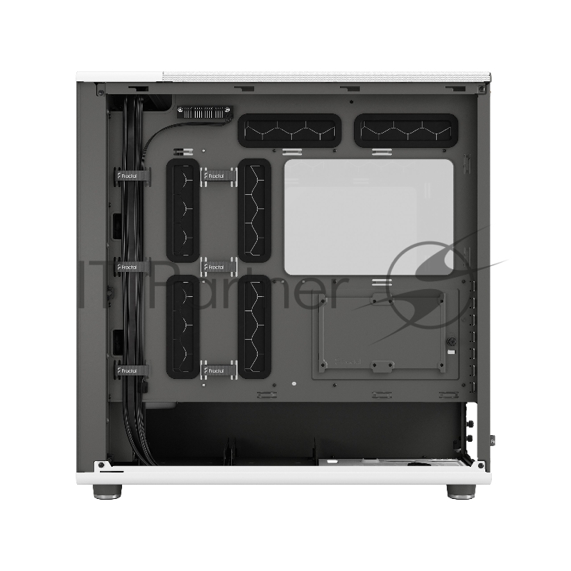 Корпус ПК без блока питания Fractal Design North XL TG Dark Tint, Full-Tower, 3x140mm, 2xUSB-A 3.2 + 1xUSB 3.2 Type-C E-ATX, ATX, mATX, mITX Wood panel, Chalk White
