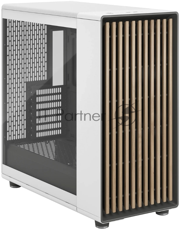 Корпус ПК без блока питания Fractal Design North XL TG Dark Tint, Full-Tower, 3x140mm, 2xUSB-A 3.2 + 1xUSB 3.2 Type-C E-ATX, ATX, mATX, mITX Wood panel, Chalk White