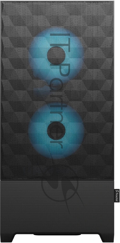 Корпус ПК без блока питания Fractal Design Pop Air RGB Cyan Core TG Clear Tint, Midi-Tower, 3x120mm RGB, 2xUSB-A 3.2 ATX, mATX, mITX Black/Cyan