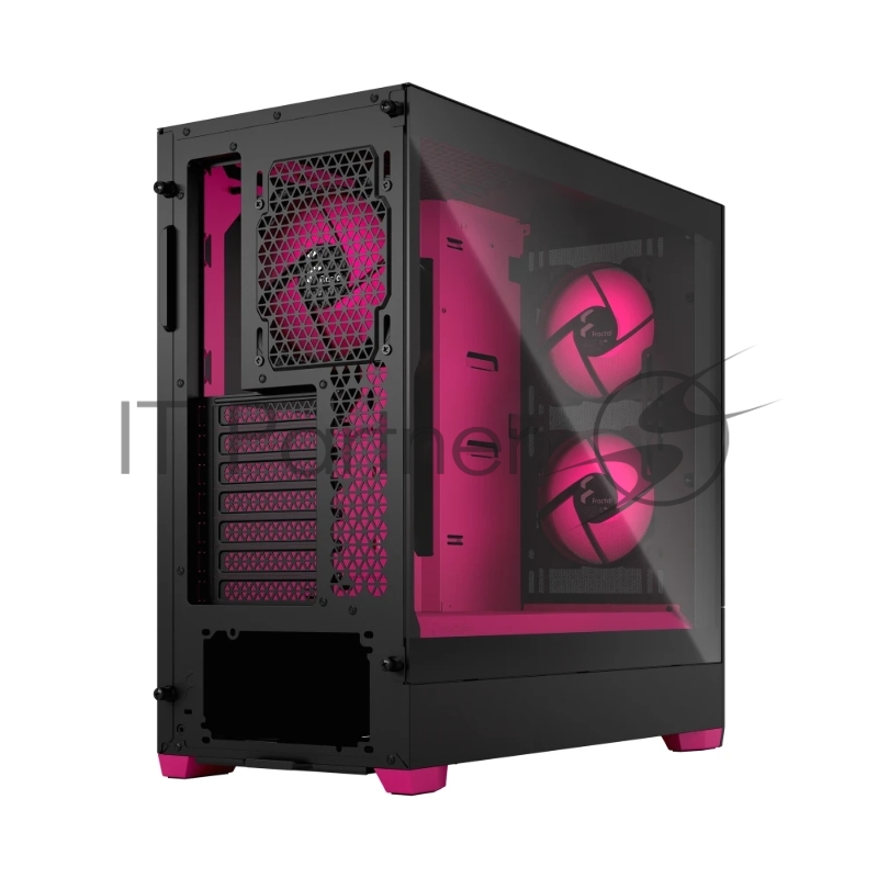 Корпус ПК без блока питания Fractal Design Pop Air RGB Magenta Core TG Clear Tint, Midi-Tower, 3x120mm RGB, 2xUSB-A 3.2 ATX, mATX, mITX Black/Magenta