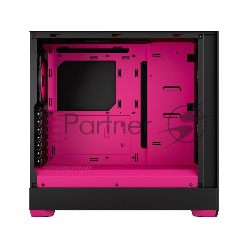 Корпус ПК без блока питания Fractal Design Pop Air RGB Magenta Core TG Clear Tint, Midi-Tower, 3x120mm RGB, 2xUSB-A 3.2 ATX, mATX, mITX Black/Magenta