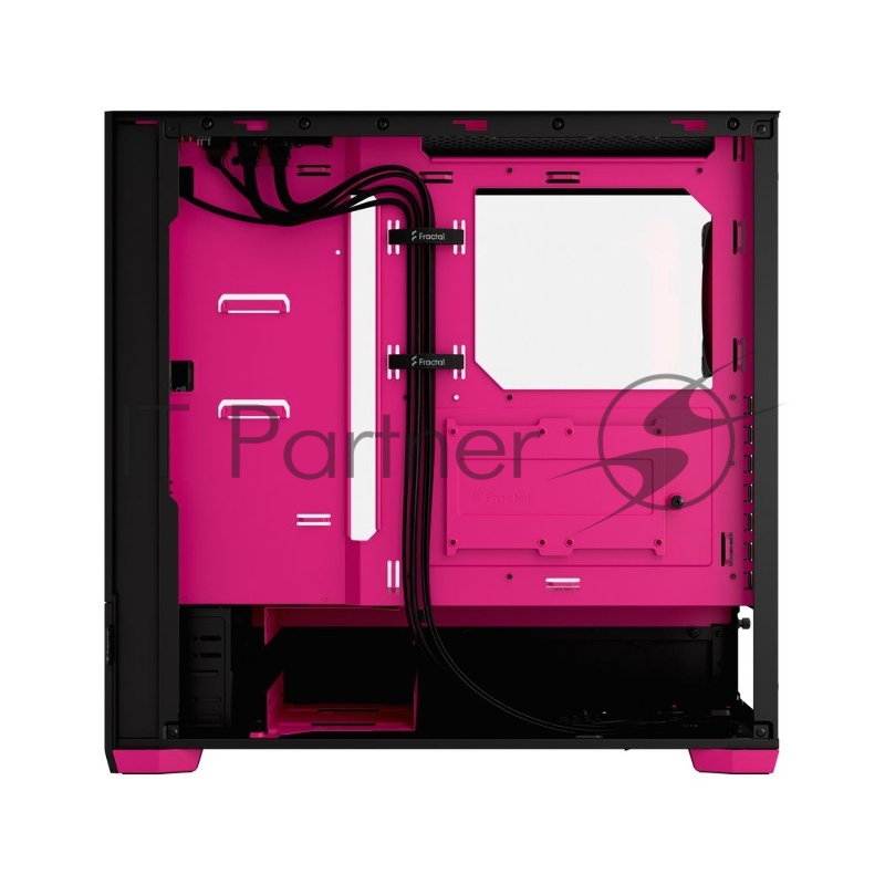 Корпус ПК без блока питания Fractal Design Pop Air RGB Magenta Core TG Clear Tint, Midi-Tower, 3x120mm RGB, 2xUSB-A 3.2 ATX, mATX, mITX Black/Magenta