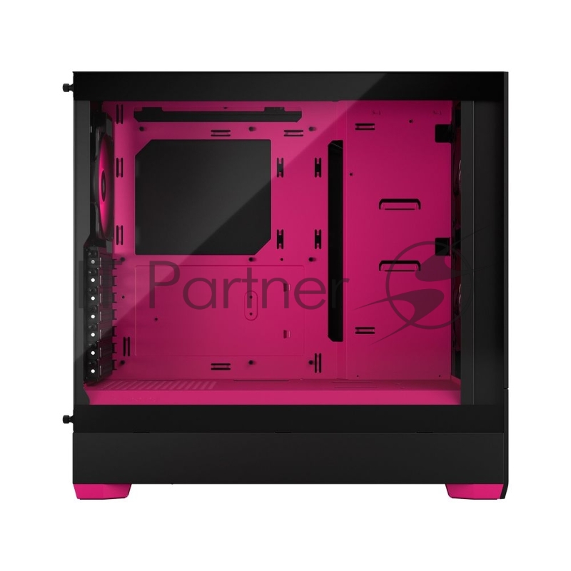Корпус ПК без блока питания Fractal Design Pop Air RGB Magenta Core TG Clear Tint, Midi-Tower, 3x120mm RGB, 2xUSB-A 3.2 ATX, mATX, mITX Black/Magenta