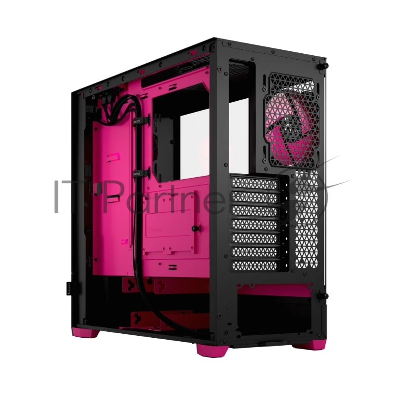 Корпус ПК без блока питания Fractal Design Pop Air RGB Magenta Core TG Clear Tint, Midi-Tower, 3x120mm RGB, 2xUSB-A 3.2 ATX, mATX, mITX Black/Magenta