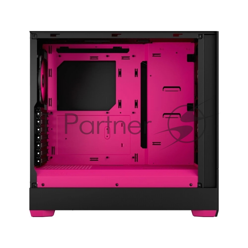 Корпус ПК без блока питания Fractal Design Pop Air RGB Magenta Core TG Clear Tint, Midi-Tower, 3x120mm RGB, 2xUSB-A 3.2 ATX, mATX, mITX Black/Magenta
