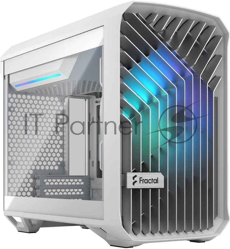 Корпус ПК без блока питания Fractal Design Torrent Nano RGB TG Clear Tint, Mini-Tower, 1x180mm RGB, 2xUSB-A 3.2 + 1xUSB 3.2 Type-C mITX, mDTX White