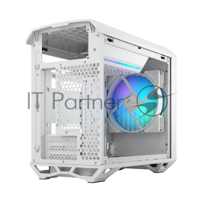 Корпус ПК без блока питания Fractal Design Torrent Nano RGB TG Clear Tint, Mini-Tower, 1x180mm RGB, 2xUSB-A 3.2 + 1xUSB 3.2 Type-C mITX, mDTX White