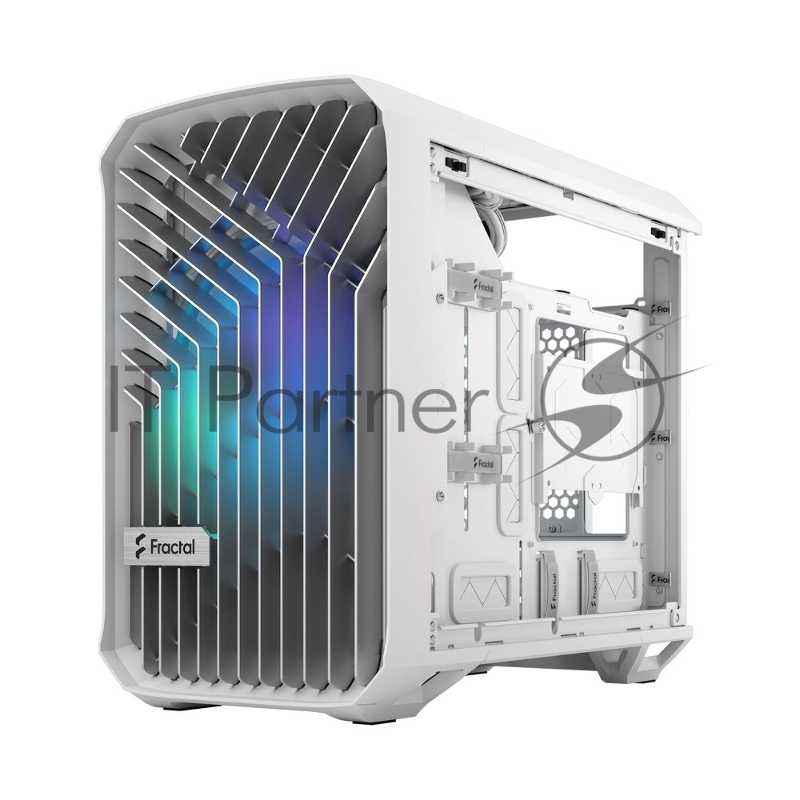 Корпус ПК без блока питания Fractal Design Torrent Nano RGB TG Clear Tint, Mini-Tower, 1x180mm RGB, 2xUSB-A 3.2 + 1xUSB 3.2 Type-C mITX, mDTX White