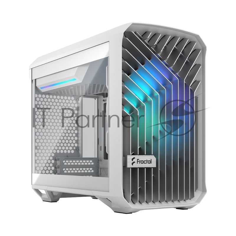 Корпус ПК без блока питания Fractal Design Torrent Nano RGB TG Clear Tint, Mini-Tower, 1x180mm RGB, 2xUSB-A 3.2 + 1xUSB 3.2 Type-C mITX, mDTX White