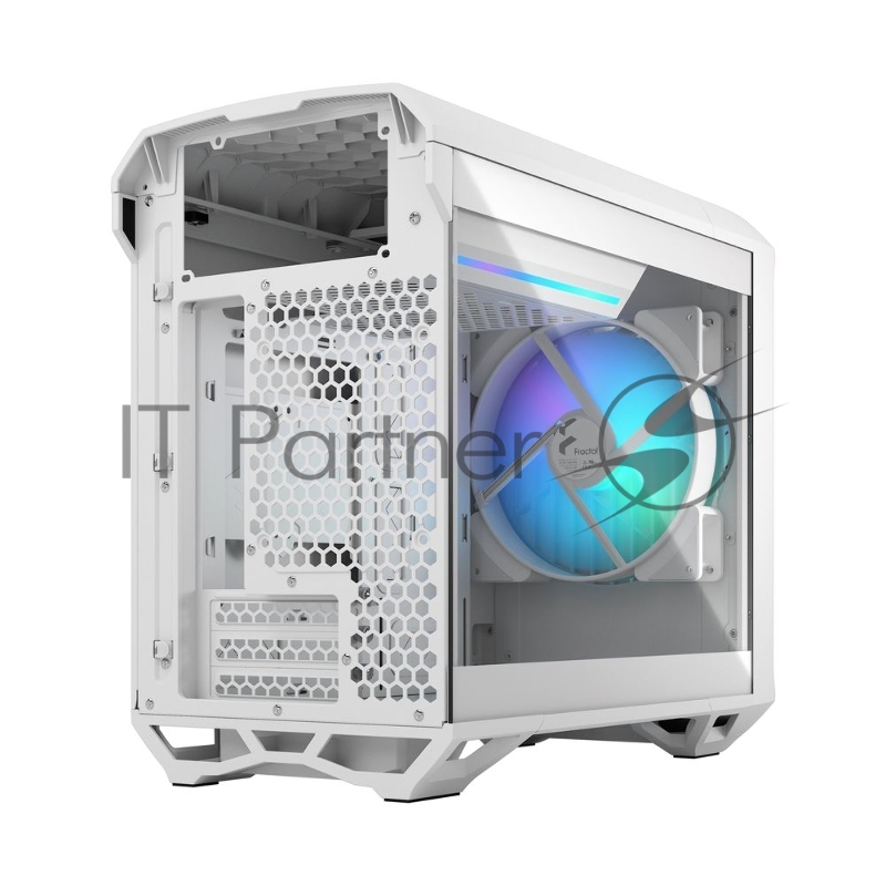 Корпус ПК без блока питания Fractal Design Torrent Nano RGB TG Clear Tint, Mini-Tower, 1x180mm RGB, 2xUSB-A 3.2 + 1xUSB 3.2 Type-C mITX, mDTX White