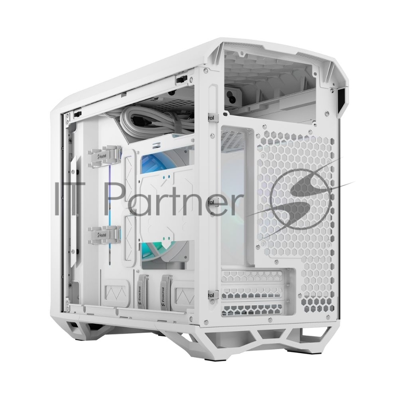 Корпус ПК без блока питания Fractal Design Torrent Nano RGB TG Clear Tint, Mini-Tower, 1x180mm RGB, 2xUSB-A 3.2 + 1xUSB 3.2 Type-C mITX, mDTX White