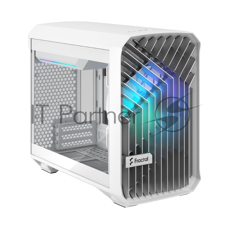 Корпус ПК без блока питания Fractal Design Torrent Nano RGB TG Clear Tint, Mini-Tower, 1x180mm RGB, 2xUSB-A 3.2 + 1xUSB 3.2 Type-C mITX, mDTX White