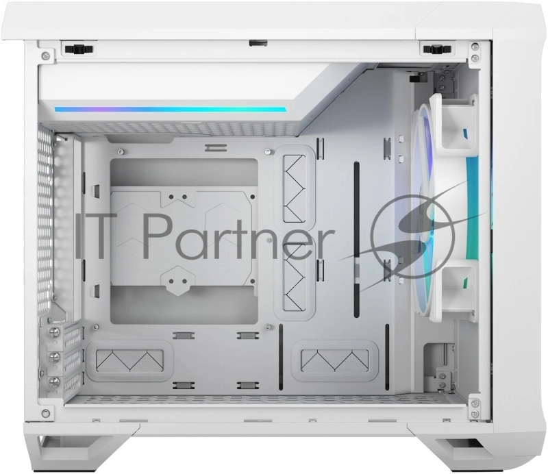 Корпус ПК без блока питания Fractal Design Torrent Nano RGB TG Clear Tint, Mini-Tower, 1x180mm RGB, 2xUSB-A 3.2 + 1xUSB 3.2 Type-C mITX, mDTX White