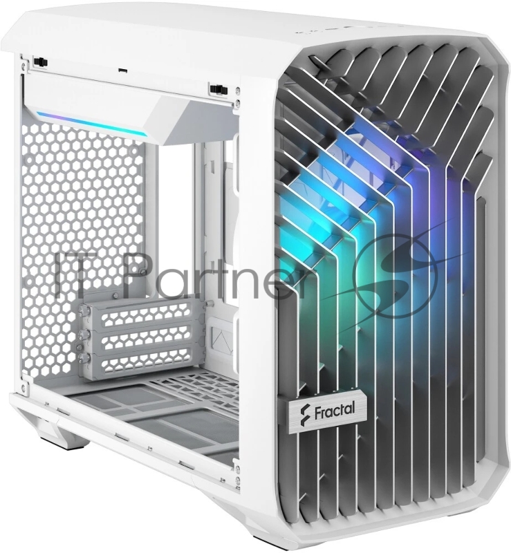 Корпус ПК без блока питания Fractal Design Torrent Nano RGB TG Clear Tint, Mini-Tower, 1x180mm RGB, 2xUSB-A 3.2 + 1xUSB 3.2 Type-C mITX, mDTX White