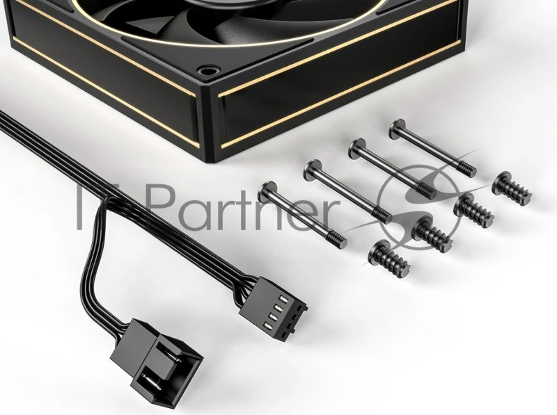 Кулер для корпуса Cooler ID-COOLING AF-127-GDL (120x120x27mm, 4-pin PWM, 78CFM, 29.9dBA, 2000RPM, Black)