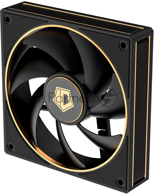 Кулер для корпуса Cooler ID-COOLING AF-127-GDL (120x120x27mm, 4-pin PWM, 78CFM, 29.9dBA, 2000RPM, Black)