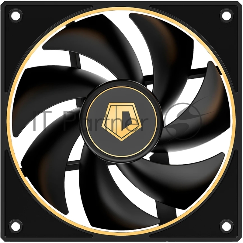 Кулер для корпуса Cooler ID-COOLING AF-127-GDL (120x120x27mm, 4-pin PWM, 78CFM, 29.9dBA, 2000RPM, Black)