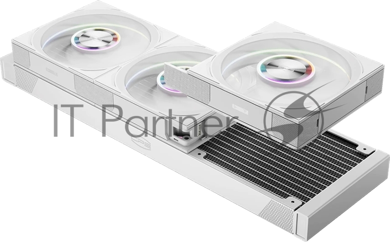 Система охлаждения PCCooler DT360 ARGB Display WH (300W, 360mm, LED temp., White, ARGB/ Fans: 3x120mm, 83.83CFM, 3000RPM/ Pump height 62mm, 15dBA, 2600RPM, Rad thickness 27mm/ S: 1851, 1700, 1200, 115X, AM5, AM4)