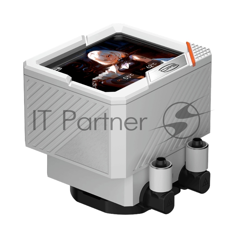 Система охлаждения PCCooler GT360 ARGB Display WH (310W, 360mm, LED temp., White, ARGB/ Fans: 3x120mm, 99CFM, 41.5dBA, 3000RPM/ Pump 15dBA, 2600RPM, Rad thickness 27mm/ S: 1851, 1700, 1200, 115X, AM5, AM4)