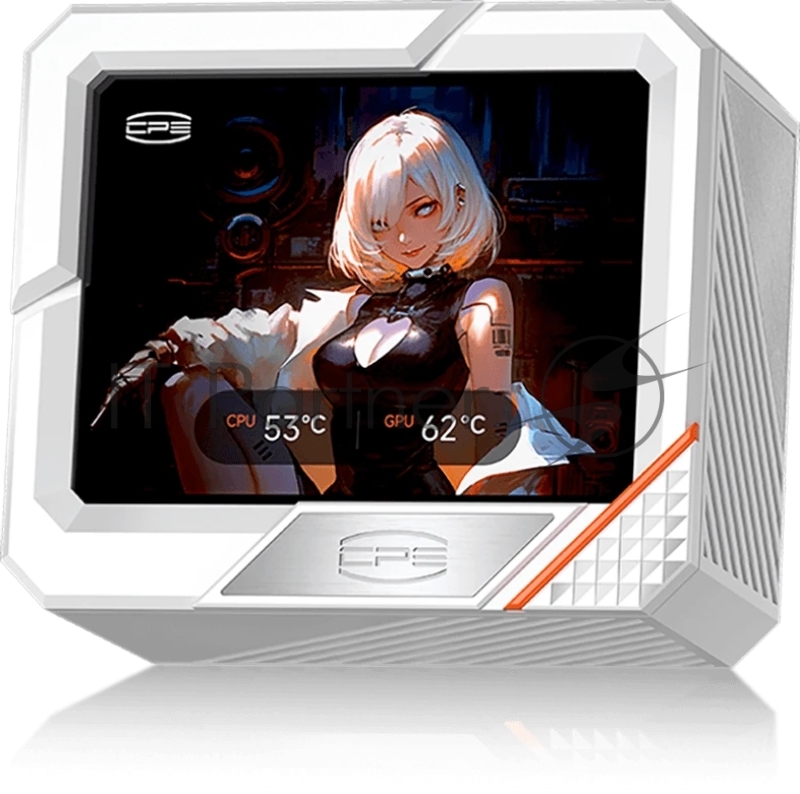 Система охлаждения PCCooler GT360 ARGB Display WH (310W, 360mm, LED temp., White, ARGB/ Fans: 3x120mm, 99CFM, 41.5dBA, 3000RPM/ Pump 15dBA, 2600RPM, Rad thickness 27mm/ S: 1851, 1700, 1200, 115X, AM5, AM4)