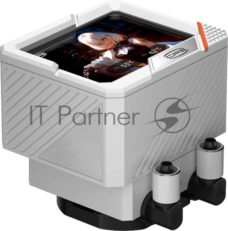 Система охлаждения PCCooler GT360 ARGB Display WH (310W, 360mm, LED temp., White, ARGB/ Fans: 3x120mm, 99CFM, 41.5dBA, 3000RPM/ Pump 15dBA, 2600RPM, Rad thickness 27mm/ S: 1851, 1700, 1200, 115X, AM5, AM4)