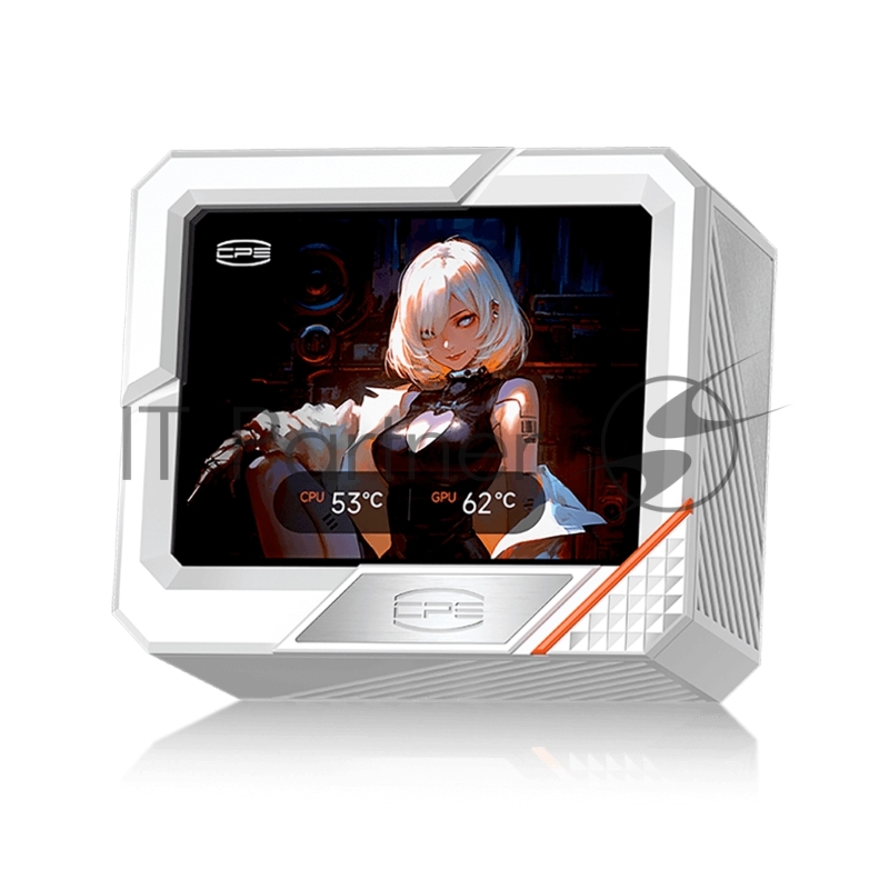 Система охлаждения PCCooler GT360 ARGB Display WH (310W, 360mm, LED temp., White, ARGB/ Fans: 3x120mm, 99CFM, 41.5dBA, 3000RPM/ Pump 15dBA, 2600RPM, Rad thickness 27mm/ S: 1851, 1700, 1200, 115X, AM5, AM4)