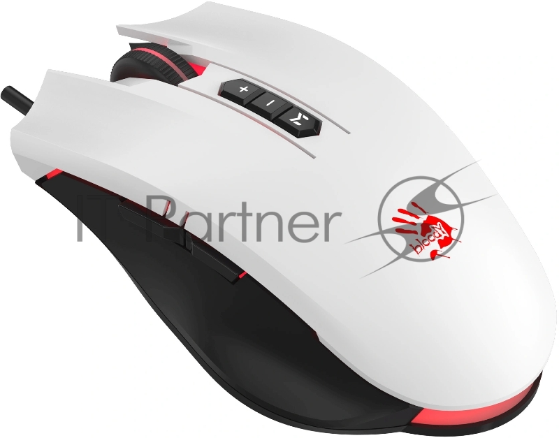 Мышь A4Tech Bloody ES7 белый оптическая 6000dpi USB 8but (ES7 PANDA WHITE)