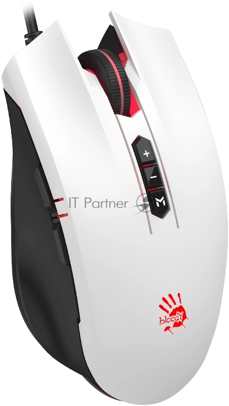 Мышь A4Tech Bloody ES7 белый оптическая 6000dpi USB 8but (ES7 PANDA WHITE)