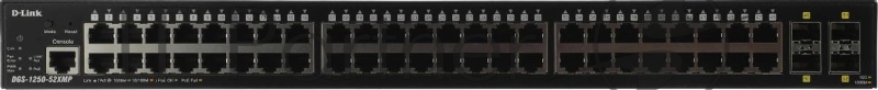 Коммутатор управляемый PoE L2 48 портов 10/100/1000 Мб/с, 4хSFP+, 370 Вт