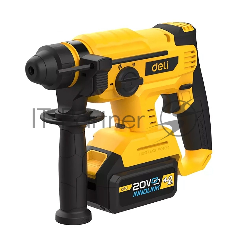 Перфоратор аккумуляторный Deli DC300 (2 АКБ*4Ач + ЗУ, 20V, SDS PLUS, 2Дж, 4500уд/мин, 1400об/мин, сумка)