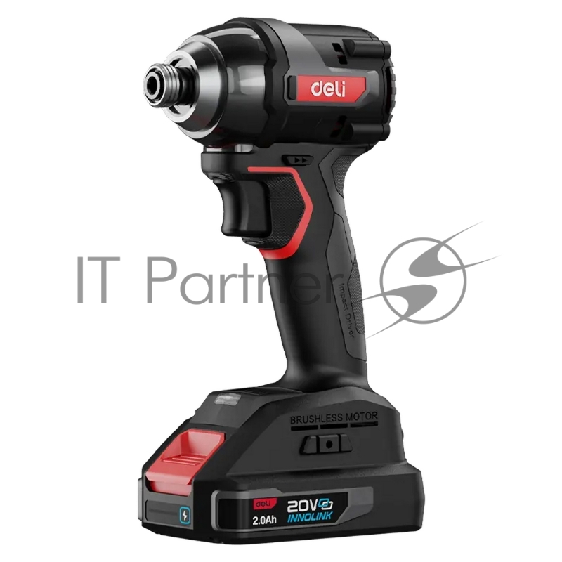 Винтоверт ударный аккумуляторный Deli DE-QZ20-1D2 (2АКБ*2Ач + ЗУ, 20V, 200Нм, 0-3600об/мин, 0-3600уд/мин, сумка)