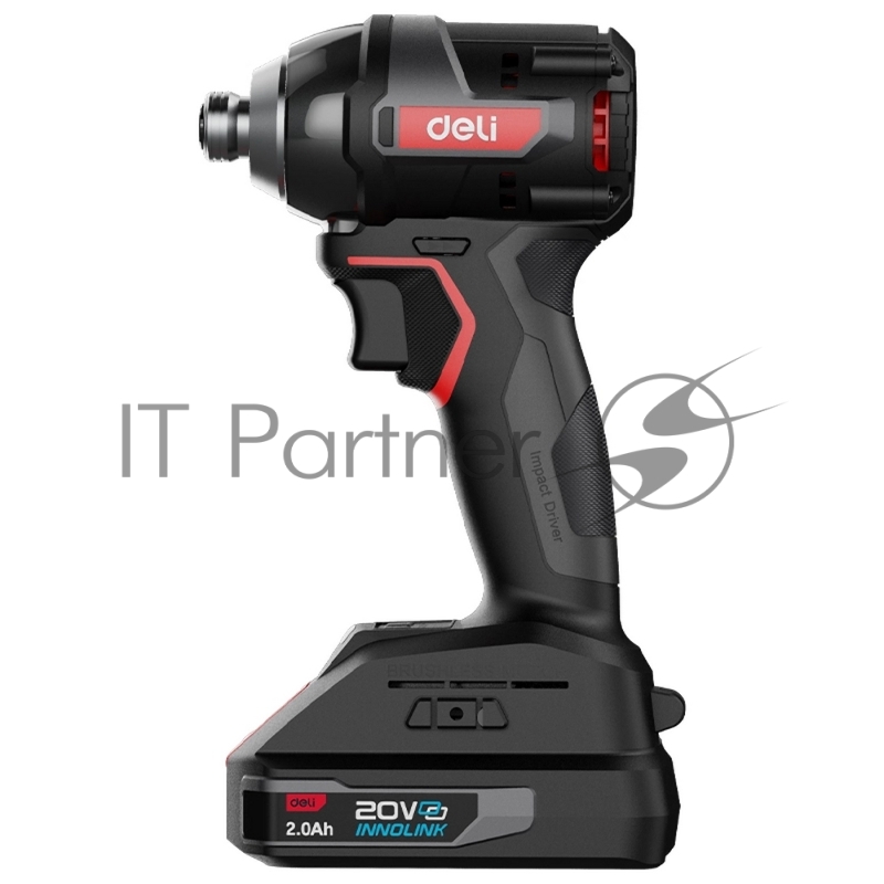 Винтоверт ударный аккумуляторный Deli DE-QZ20-1D2 (2АКБ*2Ач + ЗУ, 20V, 200Нм, 0-3600об/мин, 0-3600уд/мин, сумка)