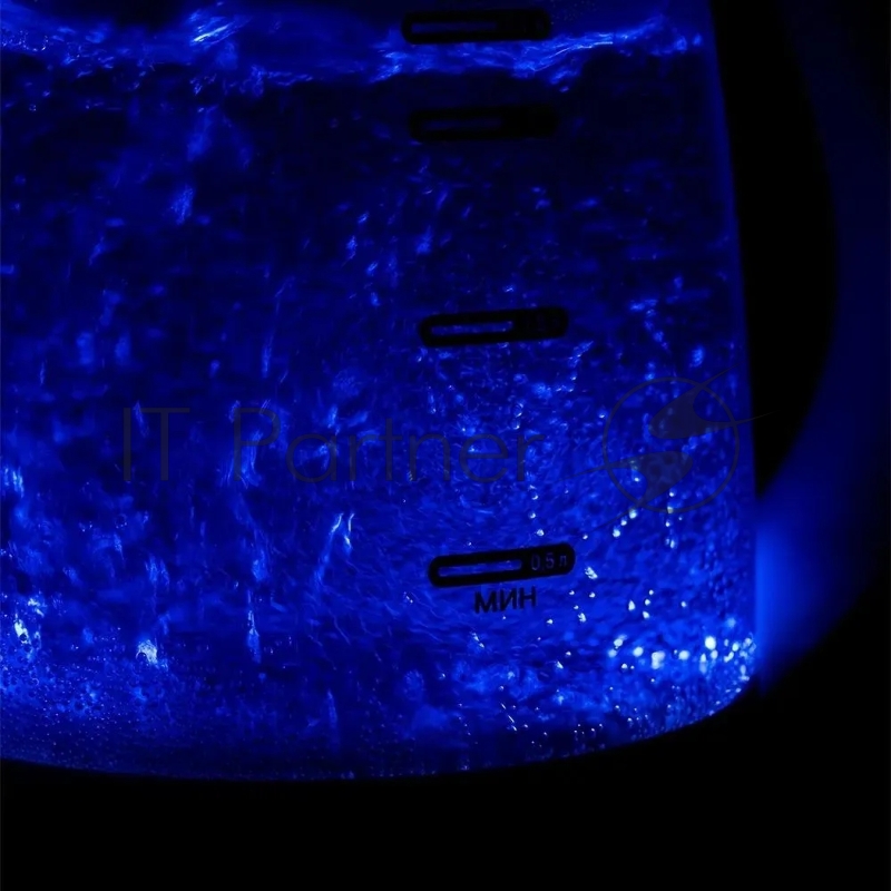 Чайник электрический Kitfort КТ-6637 1.7л. 2200Вт белый/черный корпус: стекло/пластик