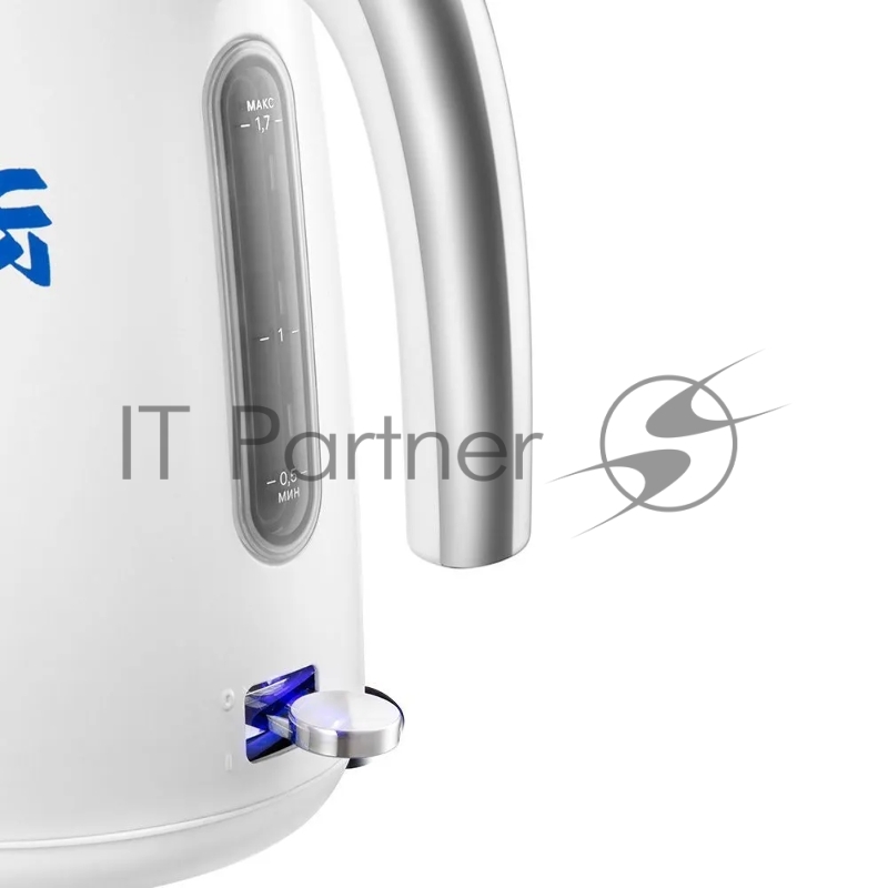 Чайник электрический Kitfort КТ-6772 1.7л. 2200Вт белый/синий корпус: металл/пластик