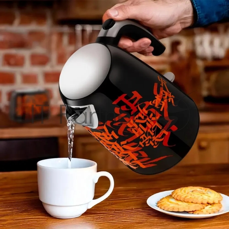 Чайник электрический Kitfort КТ-6719 1.7л. 2200Вт черный/красный корпус: металл/пластик