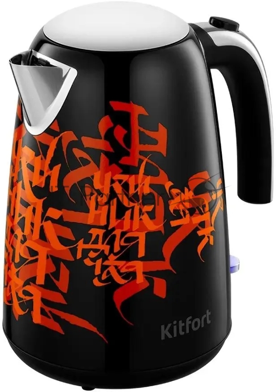 Чайник электрический Kitfort КТ-6719 1.7л. 2200Вт черный/красный корпус: металл/пластик